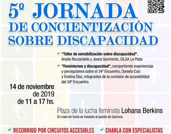 Afiche tipografico con los datos de las actividades